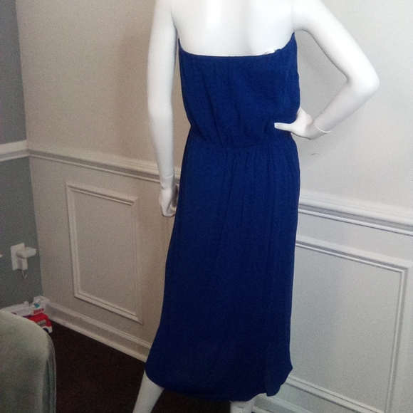 Ella Moss Blue Shoulder Sundress Cocktail - Picture 4 of 7